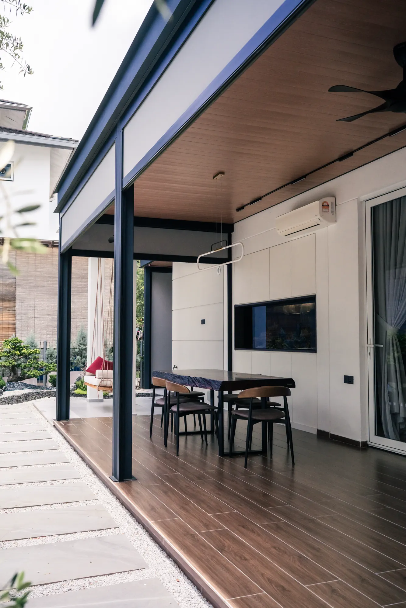 Project 02 outdoor terrace and dining area