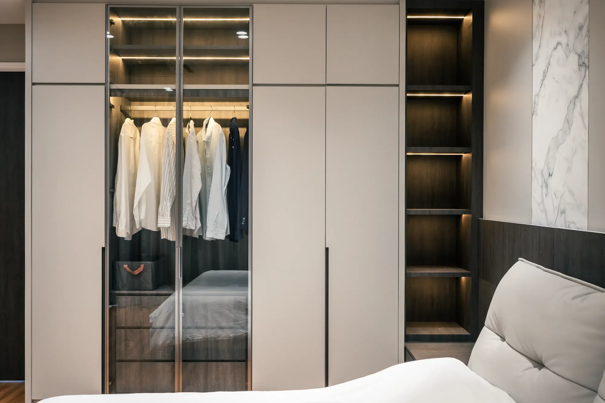 Project 02 wardrobe bedside feature